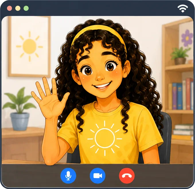 Student joining the lesson online